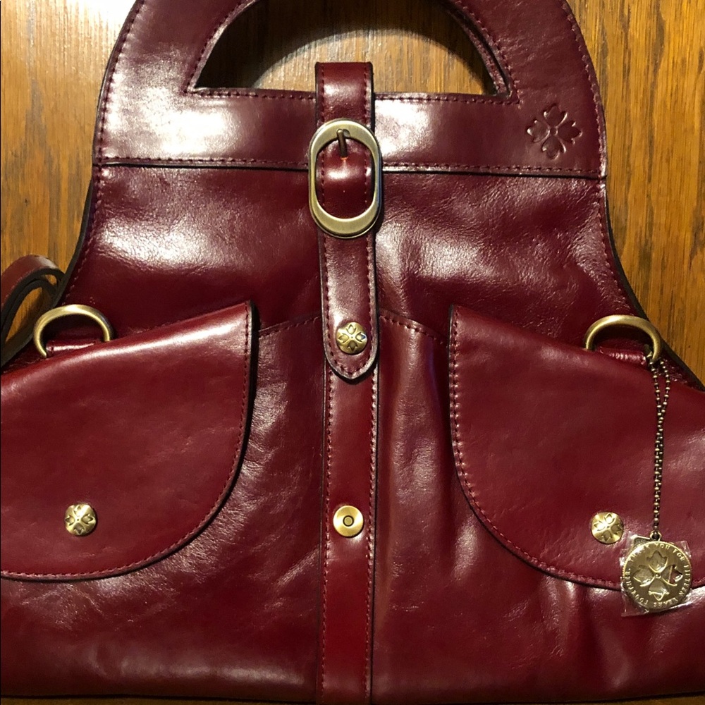 NWT-Patricia Nash-Milania Convertible Satchel-Oxblood-Vintage Distressed-$249 - Picture 2 of 16